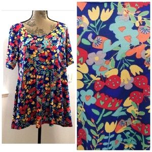 Perfect t floral with mushrooms,hearts